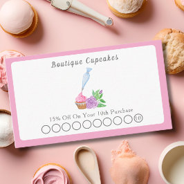 ウォーターカラー フロスティング カップケーキ ベーカリー ケータリング 割引カード