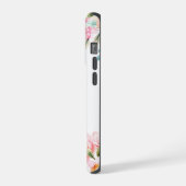 ウォーターカラー フローラルボーダー iPhoneケース (左側面)