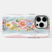 ウォーターカラー フローラル ガーランド パターン Case-Mate iPhoneケース (裏面 (横))
