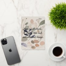 ウォーターカラー フローラル グリーティングカード