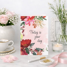 ウォーターカラー フローラル バースデー または Mother's Day カスタム カード