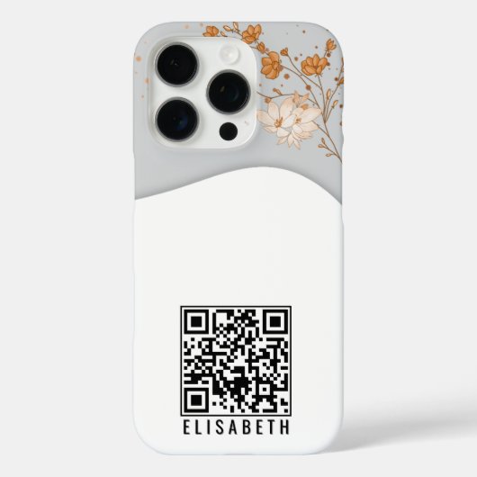 ウォーターカラー フローラル パーソナライズド スマホケース: 写真入り Case-Mate iPhoneケース (裏面)