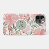 ウォーターカラー フローラル モノグラム Case-Mate iPhoneケース (裏面(横))