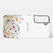 ウォーターカラー フローラル 名入れ SAMSUNG GALAXYケース (裏面横)