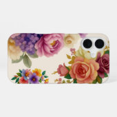 ウォーターカラー フローラル iPhone 16ケース (裏面横)