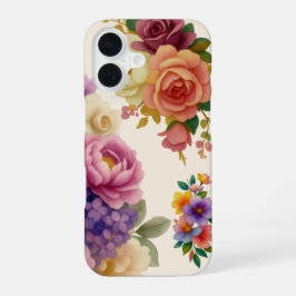 ウォーターカラー フローラル iPhone 16ケース