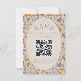 ウォーターカラー フローラル - RSVP カード
