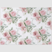 ウォーターカラー ブラッシュ ピンク ローズ デコパージュ 薄葉紙 (正面)