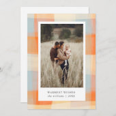 ウォーターカラー プライド | オレンジ クリーム ライトブルー フォト シーズンカード (正面/裏面)