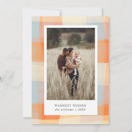 ウォーターカラー プライド | オレンジ クリーム ライトブルー 写真 シーズンカード