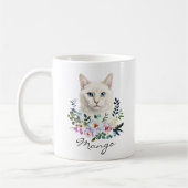 ウォーターカラー ホワイトキャット コーヒーマグカップ (左)