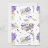 ウォーターカラー ボヘミアンスタイル ラベンダー ブライダルシャワー 招待状 (裏面)