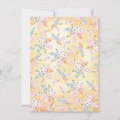 ウォーターカラー ボヘミアントリバル ベイビーシャワー ラスティック ティーピー 招待状 (裏面)