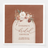 ウォーターカラー ボホ テラコッタ ナプキン ブライダルシャワー (正面)