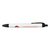 ウォーターカラー ボホ パステル フラワール ガール レインボー 黒ボールペン (トップ)