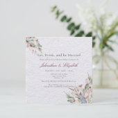 ウォーターカラー ボーホー フラワーとボタニカル リハーサル 招待状 (スタンド正面)