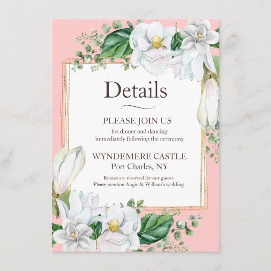 ウォーターカラー マグノリア ブラッシュ エンクロージャーカード (正面)