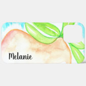 ウォーターカラー マンゴー オレンジ ブルー モノグラム Case-Mate iPhoneケース (裏面 / 右)