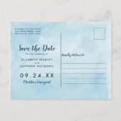 ウォーターカラー マーサズ・ヴィニヤード マップ セーブ・ザ・デート 案内ポストカード (裏面)