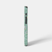 ウォーターカラー ミントグリーンの蝶々  iPhoneケース (左側面)