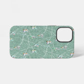 ウォーターカラー ミントグリーンの蝶々  iPhoneケース (裏面横)