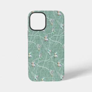 ウォーターカラー ミントグリーンの蝶々  iPhone 12 MINIケース