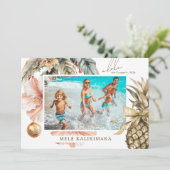 ウォーターカラー メレ カリキマカ ハワイアン フォト シーズンカード (スタンド正面)