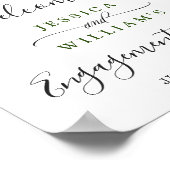 ウォーターカラー ユーカリ グリーン シェア パーティー ポスター (角)