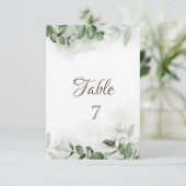 ウォーターカラー ユーカリ グリーン テーブル 招待状 (スタンド正面)