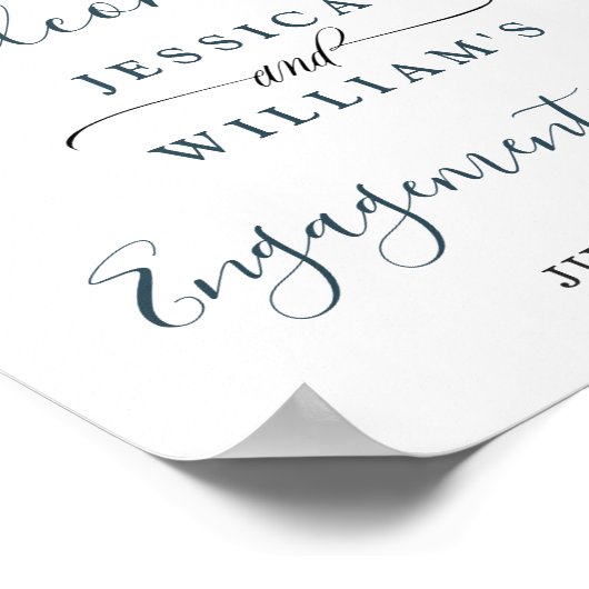 ウォーターカラー ユーカリ グリーン 誓いのパーティー ポスター (角)