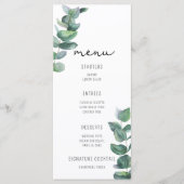 ウォーターカラー ユーカリ - 結婚式のメニュー メニュー (正面)