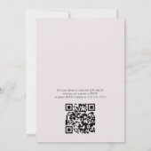 ウォーターカラー ライラックの花と風船 QR バースデー 招待状 (裏面)