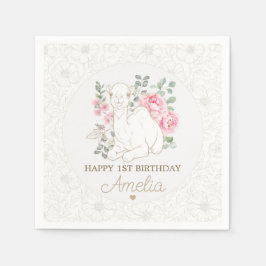 ウォーターカラー ラクダ 誕生日 デザート ボホー スタンダードカクテルナプキン