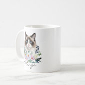 ウォーターカラー ラグドール キャット コーヒーマグカップ (正面左)