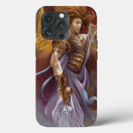 ウォーターカラー・ラベンダーで描かれた守護の戦士天使 iPhone 13 PROケース