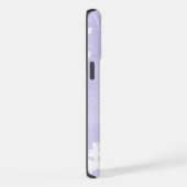 ウォーターカラー ラベンダー シームレス パターン iPhoneケース (右側面)