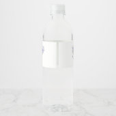 ウォーターカラー ラベンダー 紫の花の卒業式 ペットボトルラベル (裏面)