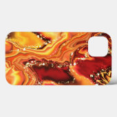 ウォーターカラー+ラメ オレンジゴールド iPhone/iPadケース Case-Mate iPhoneケース (裏面 (横))