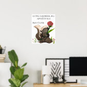 ウォーターカラー リス ベビー部屋 インスタントダウンロード ポスター (ホームオフィス)
