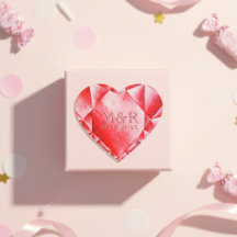 ウォーターカラー ルビー ハート 40周年 結婚記念日