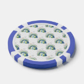 ウォーターカラー レインボーパターン ポーカーチップ (シングル)