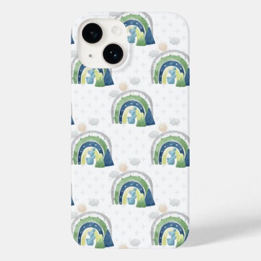 ウォーターカラー レインボーパターン Case-Mate iPhoneケース (裏面)