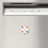 ウォーターカラー レインボー オーブ ドット模様 マグネット (インサイチュ (食洗機))