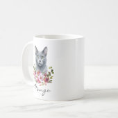 ウォーターカラー ロシアンブルー コーヒーマグカップ (正面左)