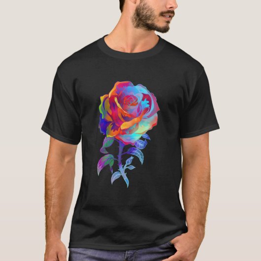 ウォーターカラー ローズ ガーデン ガーデナー 植物学者 花  Tシャツ (正面)