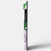 ウォーターカラー ローズ グリーナリー パープル スクリプト 名前 Case-Mate iPhoneケース (裏面 / 左)