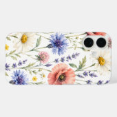 ウォーターカラー・ワイルドフラワーの草原・フラワー Case-Mate iPhoneケース (裏面 (横))