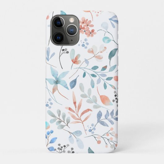 ウォーターカラー+ワイルドフラワー+フラワー Case-Mate iPhoneケース (裏)