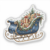 ウォーターカラー ヴィンテージ クリスマス ソリ シール (正面)