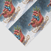ウォーターカラー ヴィンテージ クリスマス ソリ 薄葉紙 (詳細)